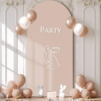 6.6FT Nude Arch Backdrop Cover - Polyester Fitted Wedding Arch Stand Covers Round Top Chiara Arch Backdrop Cover for Birthday Party Banquet Photo Background Decoration - Image 6