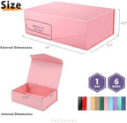PACKHOME 6 Large Pink Gift Boxes 13.5x9x4.1in with Magnetic Lids - Image 2