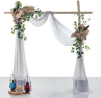 Pack of 1 Wedding Arch Drape Panel Fabric 30" x 75ft - Cool Gray - Image 2