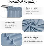 50ft x 12ft Dusty Blue Backdrop Curtains for Parties, Wrinkle Free 10 Panels Photo Backdrop Drapes Back Drop Cloth for Wedding Birthday Photography Background Decor - Image 4