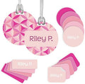 InchBug Personalized Name Label Combo Pack, 97-Piece, Cotton Candy by Inchbug