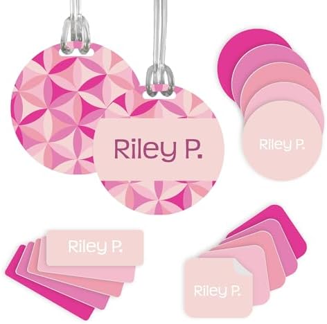 InchBug Personalized Name Label Combo Pack, 97-Piece, Cotton Candy by Inchbug