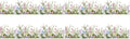 Wild Flowers cake border 2 Strips per sheet 3.5x10.5 inchs (Pack of 2) by Whimsys