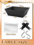 Beeplove 6 Sets Large Thick Kraft Baskets for Gifts Empty - Gift Baskets Empty Kit with Cellophane Wrap and Pull Bows for Wedding Birthday Bridesmaid Baby Shower, Black - Image 5