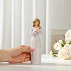 Newborn Universe Mother and Baby Figurine-Resin New Mom Statue Gifts Figure Angel Figurines Statue- Solid Baby Shower Statues Gift Figures Figure for Keepsake, Luxury Gift Box Ribbon Card-7.8'' - Image 5