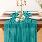 Cheesecloth Table Runner Fall Boho Wedding Birthday Party Home Decor - Image 5