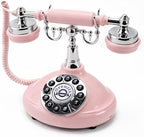 Audio GuestBook Wedding Phone - Vintage Retro Telephone Voicemail Recorder, 8GB Digital Voice Message Keepsake for Reception, Bridal Shower & Party Events(Pink) by Unknown
