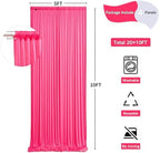 20 ft x 10 ft Wrinkle Free Fuchsia Backdrop Curtain for Parties, 4 Panels Polyester Hot Pink Photo Backdrop Drapes for Wedding Birthday Party Baby Shower - Image 5