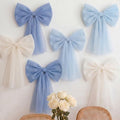 6 Pcs Big Blue Mesh Bows for Backdrop 31.5"x19.7" by Unknown
