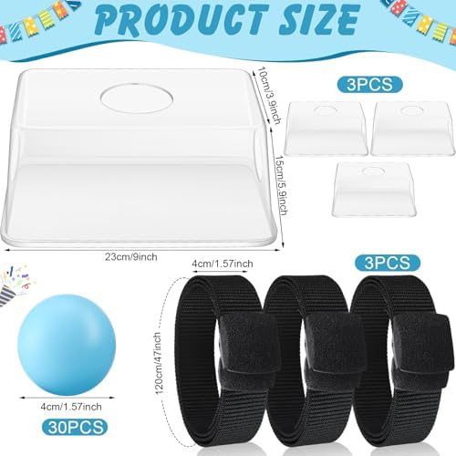 Vinsot 3 Sets Baby Shower Games Twerking Shaking Balls with Belts,Blue - Image 5