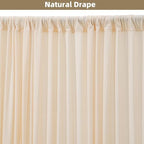 20x10ft Wrinkle Free Cream Backdrop Curtain for Parties Soft Fabric Drapes Wedding Curtain Backdrop for Birthday Party Decorations Background for Photography 5x10ft,4 Panels - Image 5