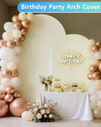 Hemmotop Stretchy Arch Backdrop Cover, Beige, 7.2ft, 6ft, Set of 2 - Image 4