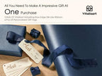 Vitalizart Blue Wrapping Paper Set 30" Pearly-Lustre Ribbons & Gift Tags - Image 6