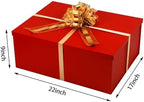 UoeRing Red Extra Large Gift Box 1Pcs 22x17x9 inch,luxury Gift Box with Lid for Presents Birthday Christmas Valentine's Day (Contain Pull Bows,Card,Envelope,Filler) - Image 3