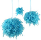 ZUCKER 18 inch Fluffy Feather Hanging Pom Pom - Hanging Decor for Party, Wedding, Baby Shower or Home Decor (Light Turquoise) - Image 2