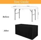 Obstal 6 Pack Black Tablecloth Fitted Table Clothes for 6ft Rectangle Table - Image 6