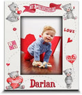 BELLA BUSTA- Personalize Baby First Year Memory Keepsake Picture Frame-Nursery Decor (1st Valentines (5x7 Vertical)) by BELLA+BUSTA
