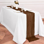12 Pack Brown Table Runner 10Ft Cheesecloth Table Runner Rustic Gauze Table Runners Romantic Long Sheer Fabric Cheese Cloth Table Runners for Wedding Party Bridal Baby Shower - Image 4