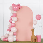 FANPROMS Arch Spandex Cover Dusty Rose 7.2FT Arch Cover Backdrop Fabric Chiara Wall Backdrop Covers for Garland Arched Frame Wedding Arched Covers Stretchy Backdrops for Baby Shower Banquet Decor by FANPROMS