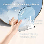 Mirror Arched Wedding Table Numbers 1-15 with Stands, 5"x7" Double-sided Letter, Acrylic Wedding Signs Centerpiece Decoration for Wedding Reception Party (Silver, Table Numbers 1-15) - Image 2