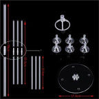 8 Set Balloon Sticks With Bases DIY Balloons Stand Balloon Holder Column Clear Happy Birthday Party Decorations Kids Baby Shower Wedding Party SuppliesNO.784 - Image 4