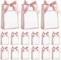 AmazingSpark 50 Pcs White Rose Gold Mini Gift Bags Bulk 6.3 x 3.9 x 2.8 Inch Party Favors Elegant Small Gift Bags with Handles and Ribbon Bows for Wedding Birthday Bridal Baby Shower Party Favors by Unknown