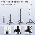 Backdrop Stand, 7.5x10 FT Adjustable Photography Background Stand Kit for Parties Photo Video Wedding - Image 3