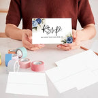 Andaz Press 56-Pack Personalized RSVP Postcards for Wedding Navy Blue Roses Cardstock Response Reply Cards for Bridal Shower Baby Shower Birthday Event Custom Date and Return Address 4 x 6-Inch - Image 4