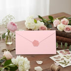 100 Pieces Pink Invitation Envelopes 5x7with Wax Seal Sticker - Image 6
