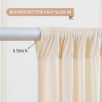 Deep Champagne Backdrop Curtain 4 Panels-Wrinkle-Free Curtains Polyester Photography Drapes for Baby Shower Birthday Party Photo Background Backdrop Stand- 16 X10FT (Champagne) - Image 6