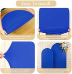 Royal Blue Arch Backdrop Cover 7.2FT 6FT Spandex Arch Covers Stretchy Backdrop Set of 2, Double-Layer Wrinkle Free Wedding Arch Stand Cover Party Backdrop Curtains for Baby Shower Birthday Party Decor - Image 6