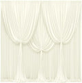 24x10FT Ivory Backdrop Curtains for Wedding Parties, Wrinkle Free Polyester Photography Backdrop Drapes for Wedding Baby Shower Birthday Parties Stage Background Stand Decorations 4x10ft,6 Panels by Partisky
