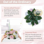 NUPTIO Flower Ball Centerpieces for Tables: Pink & White Artificial Rose - Image 5