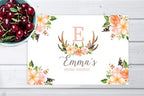 Andaz Press Custom Personalized Disposable Paper Placemats, 12 x 18 Inch, Set of 25, Custom Bridal Shower Boho Coral Floral, Tableware, Dining, Tabletop, Table Setting for Wedding, Bridal Shower - Image 4