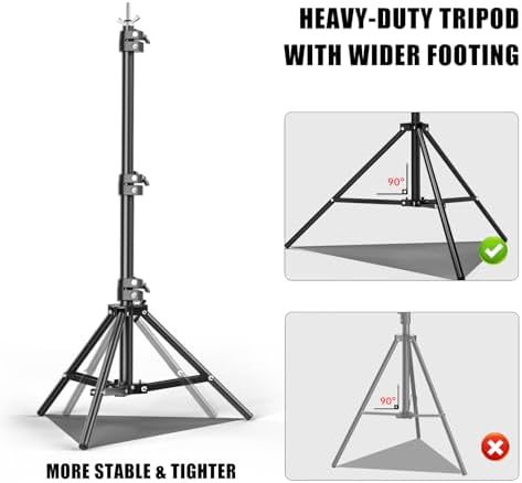 BEIYANG 10x10FT Backdrop Stand, Background Support Kit for Photography, 2 Adjustable Backdrop Supports, 4 Crossbars, 4 Clamps, and Carrying Bag for Photo Video Stutio, Parties Decoration - Image 6