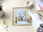 Beedecor Double Glass Frame for Pressed Flowers, Leaf and Artwork - Gold 4x4 Standing Square Metal Picture Frames, Tabletop Clear Floating Pressed Glass Frame, Home Decor Photo Display, Set of 2 - Image 4