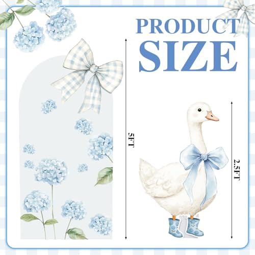 Novabright 2 Pcs One Silly Goose Party Decoration Blue Bow 5ft/2.5ft - Image 6