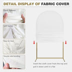 Arch Backdrop Stand and Cover Set, Metal Balloon Arch Backdrop 7.2ft, Gold Arched Stand Frame for Wedding, Parties,Birthday, Backdrop Decorations (White,7.2ft) - Image 4