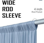 gogoparti 10x12ft Dusty Blue Backdrop Curtain for Wedding Parties, 2 Panels (5x12 ft Each) Wrinkle-Free Dackdrop Curtains, Silky Draping Fabric for Birthday Party, Baby Shower, Photo Background - Image 4
