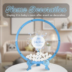Baby Shower Guest Book Alternative, Personalized Floral Wooden Circle Sign - Image 3