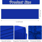 6 Pack 10Ft Royal Blue Chiffon Table Runner 29x120 Inches Sheer Fabric Table Runner Romantic Wedding Runner for Thanksgiving Christmas Bridal Shower Decorations（Royal Blue） - Image 2