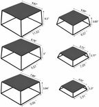 Metal Buffet Risers,6PCS Food Risers for Buffet Table 5in to 10in Display Stand for Catering Dessert Black Cube Boxes Nesting Risers with Hollow Bottoms (Black, 6P-Openwork) - Image 2