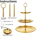QTLCOHD 2 Pcs 3 Tier Stainless Steel Cupcake Stand - Image 6