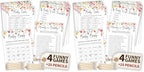 WOODAMORE Funny Baby Shower Games for Girl - Floral Baby Shower Bingo Cards for 25 Guests, Word Scramble Trivia Mommy Or Daddy Game, Wildflower Baby Shower Decorations Ideas (Pack of 2) by Woodamore