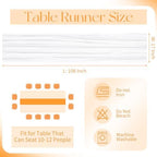 20 Pack Cheesecloth Table Runner - 17x108 Inch White Boho Gauze Cheese Cloth Table Runners for Baby Bridal Shower Decoration Wedding Party Summer Garden Farmhouse - Image 2
