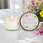 Wildflower Baby Shower Favors, 4oz Candle Favors for Floral Baby Girl - Image 6