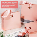 Feifeiya 30 Pcs Small Pink Gift Bags with Ribbon Handle - Image 5