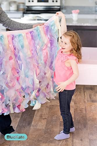 Rainbow Tutu Table Skirt. 6ft with Double Layer Organza Willows for Unicorn Party Supplies, Rainbow Decorations, 1st Birthday , Baby Shower Décor or Mermaid Backdrop - Image 3
