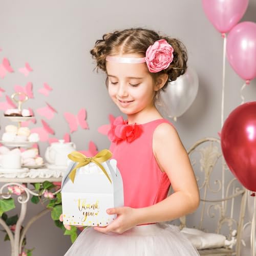 Engrowtic 50 Pcs Thank You Boxes with Ribbon Handles 5.9",White - Image 6