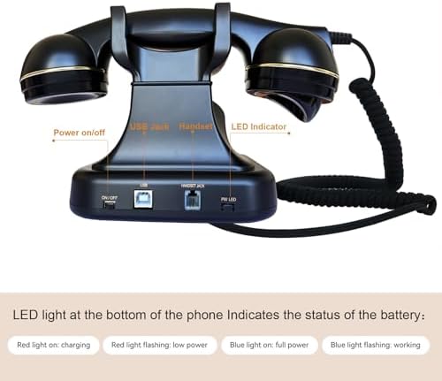 Audio Guest Book Wedding Phone, Vintage Telephone Recorder Wedding Guest Book, Retro Voice Recording Phone for Birthdays Party/Graduation/Baby Shower/Retirement/Special Occasions (Black) - Image 7